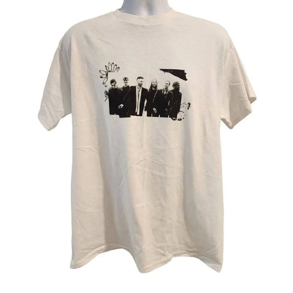 Maroon 5 White Graphic Band Tshirt L World Tour 2022 Rock Concert Pop